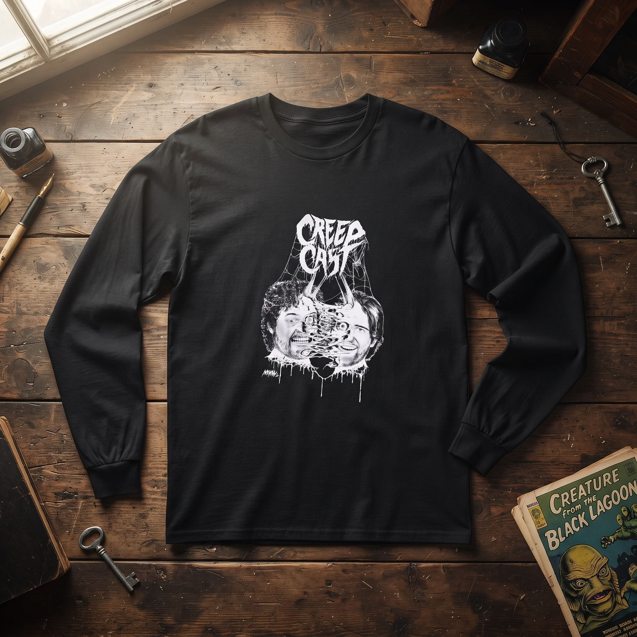 Creep Cast long sleeve graphic tees and cotton shirts