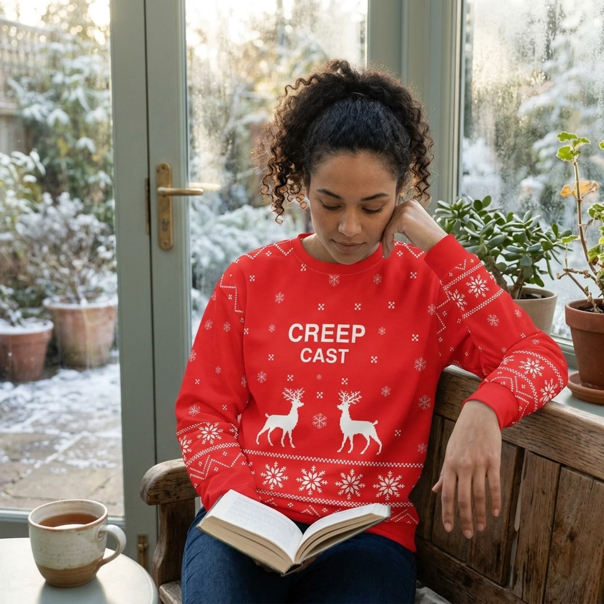 Creep Cast Unisex Sweatshirt (AOP) - lifestyle shot