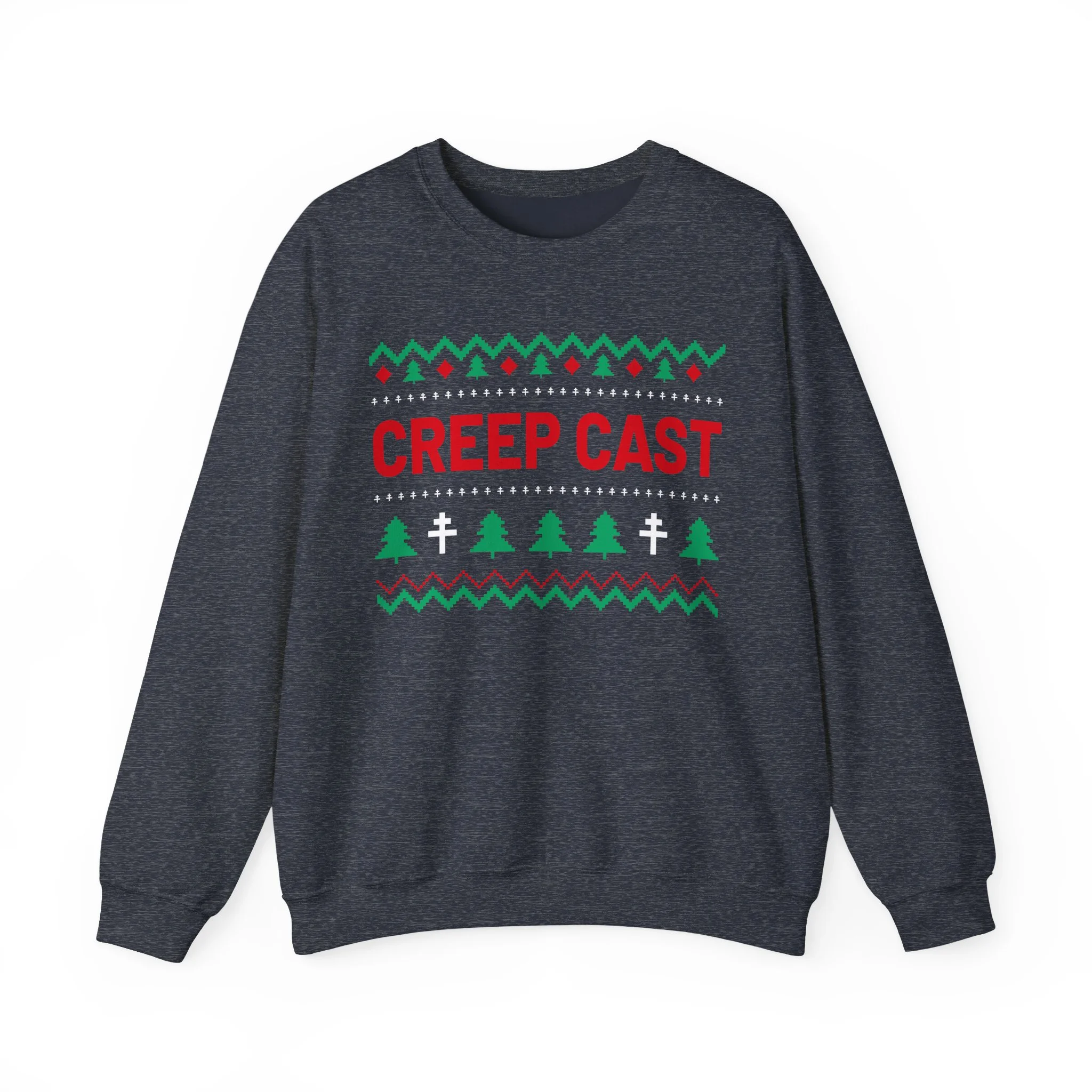 Detailed craftsmanship perspective 12 of the Creep Cast Heavy Crewneck Sweatshirt - Creep Cast Merch