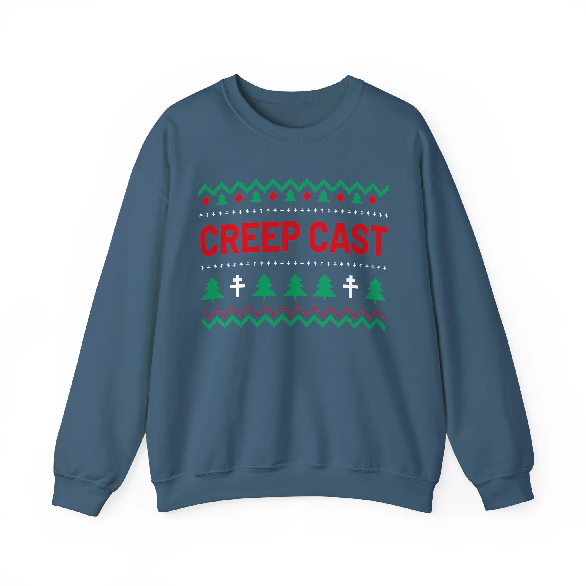 Detailed craftsmanship perspective 14 of the Creep Cast Heavy Crewneck Sweatshirt - Creep Cast Merch