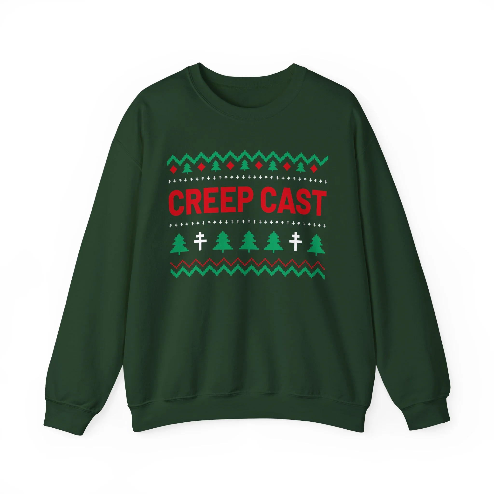 Detailed craftsmanship perspective 8 of the Creep Cast Heavy Crewneck Sweatshirt - Creep Cast Merch