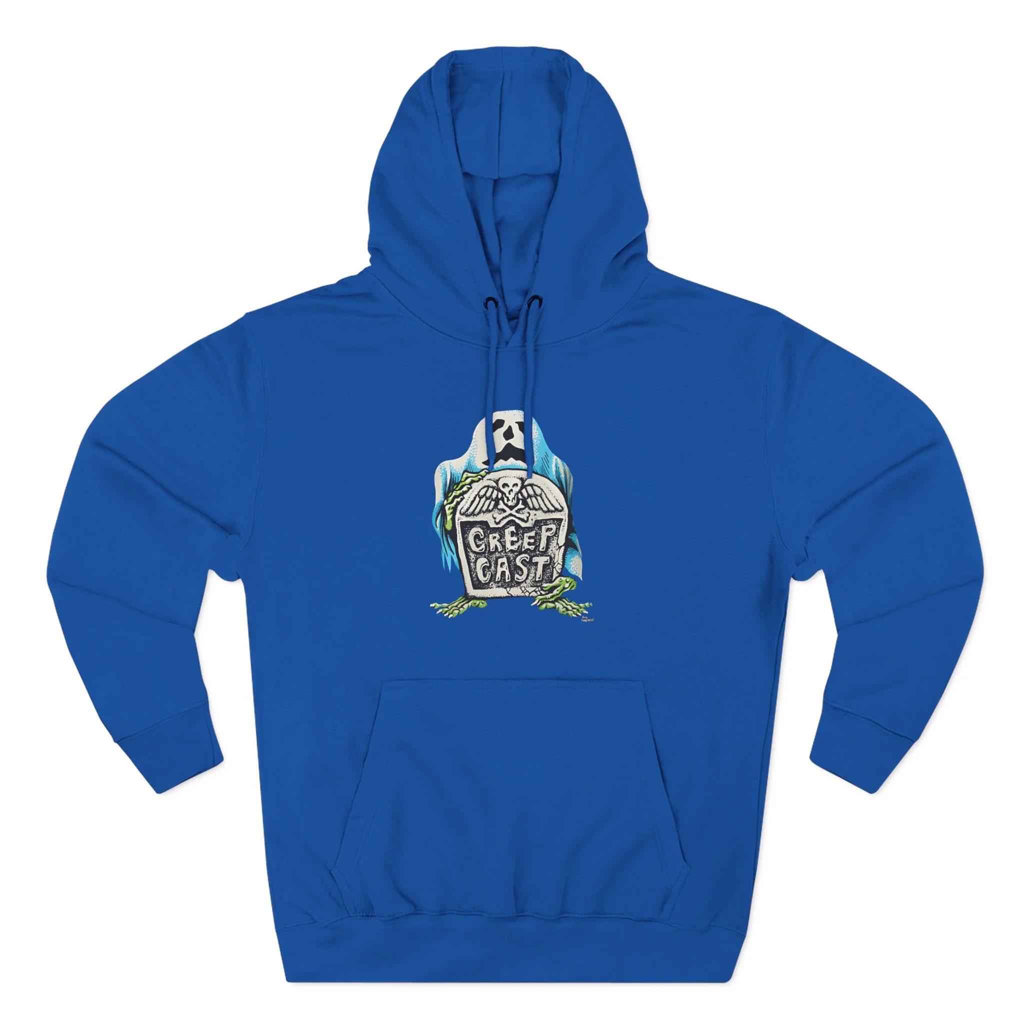 Detailed craftsmanship perspective 8 of the Creepcast Tombstone Fleece Hoodie - Creep Cast Merch