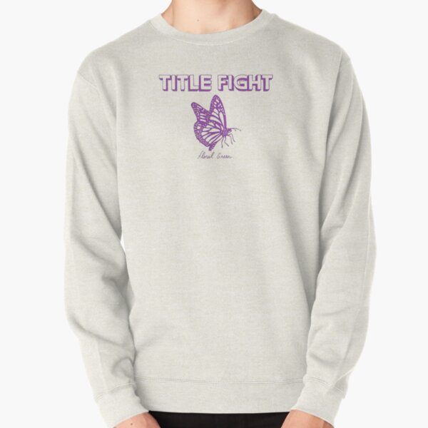 Title Fight Floral Green Butterfly Pullover Sweatshirt