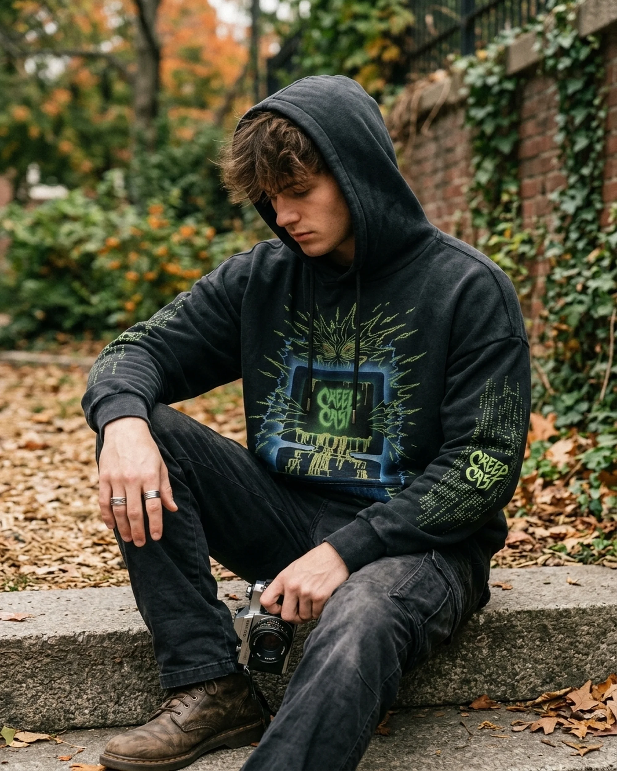 Who Up Creepin Hoodie - lifestyle shot